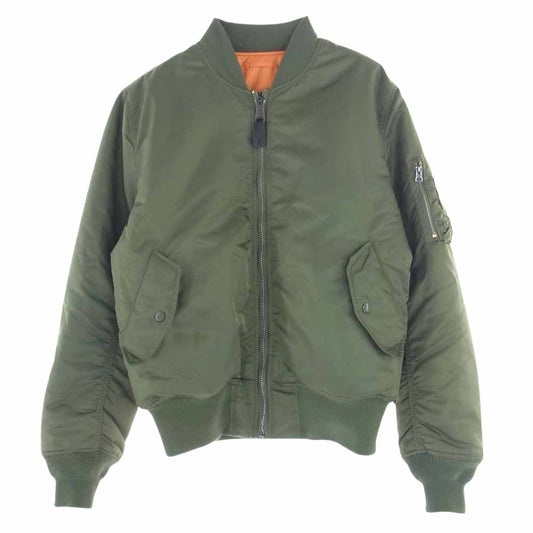 ALPHA アルファ J-82790J MA-1 フライトジャケット ナイロン 中綿 ジャケット カーキ系 M【中古】