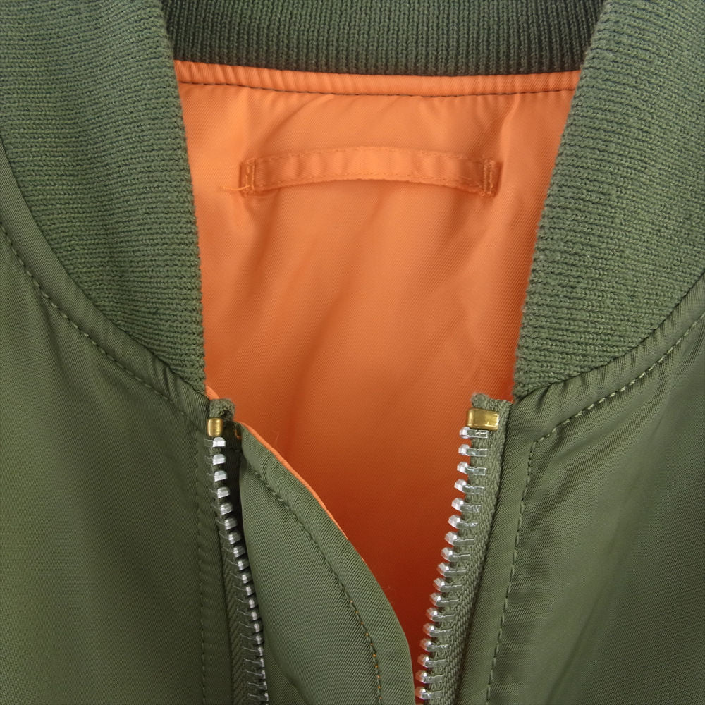 ALPHA アルファ J-82790J MA-1 フライトジャケット ナイロン 中綿 ジャケット カーキ系 M【中古】