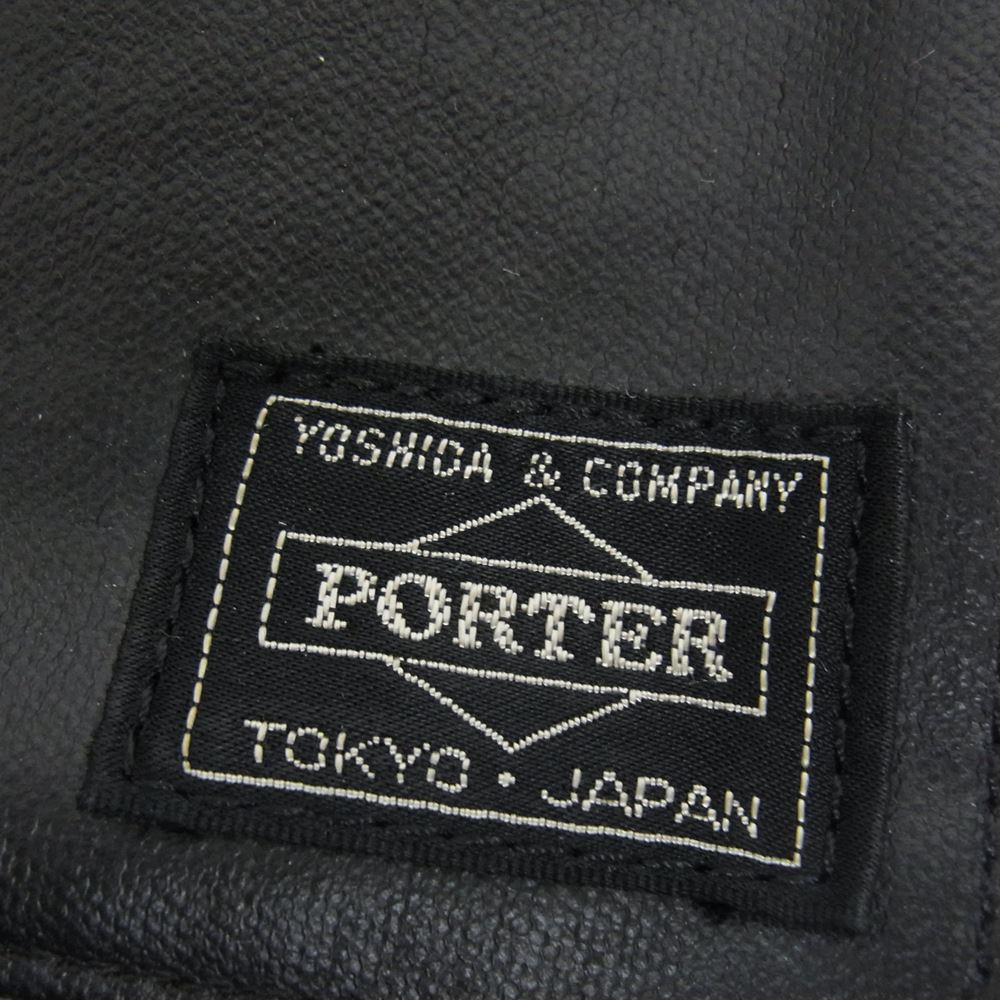 PORTER ポーター 707-07144 ウレタンコーティング フリースタイル ショルダーバッグ ブラック系【中古】
