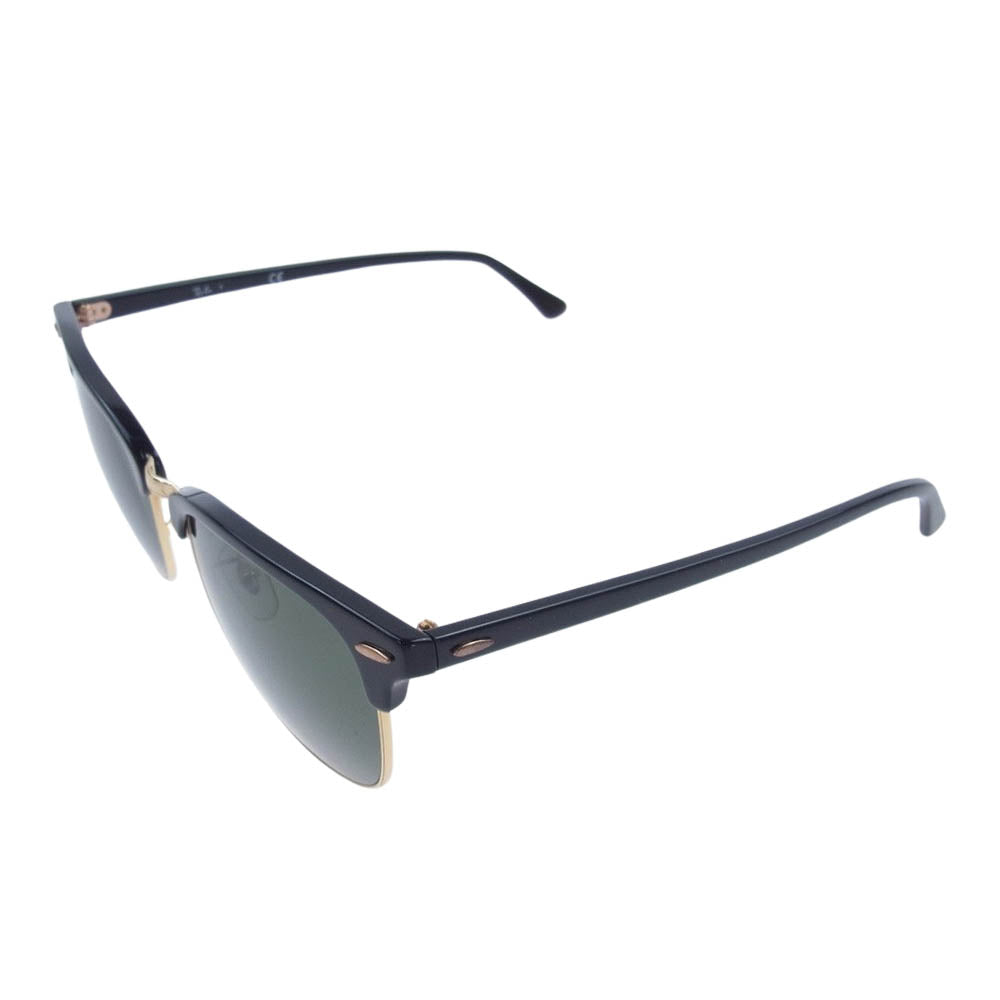 Ray-Ban レイバン RB3016F CLUBMASTER CLASSIC クラブマスター クラシック アジアンフィット サングラス アイウェア ブラック系 55□19　145【中古】