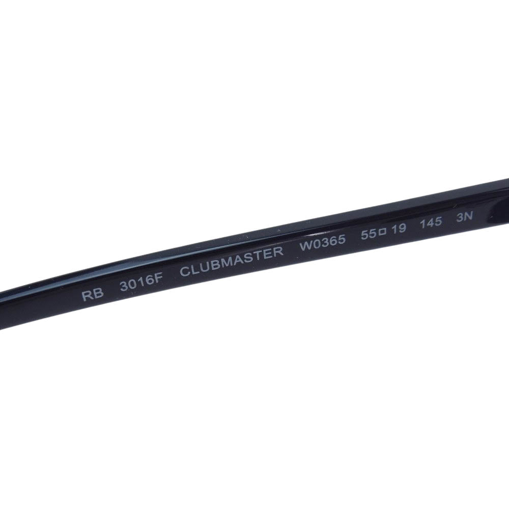 Ray-Ban レイバン RB3016F CLUBMASTER CLASSIC クラブマスター クラシック アジアンフィット サングラス アイウェア ブラック系 55□19　145【中古】