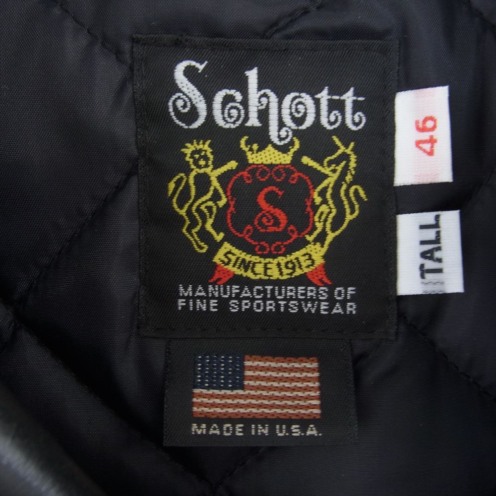 schott ショット 613UST ONESTAR ワンスター ダブルライダース レザー ジャケット ブラック系 46【中古】