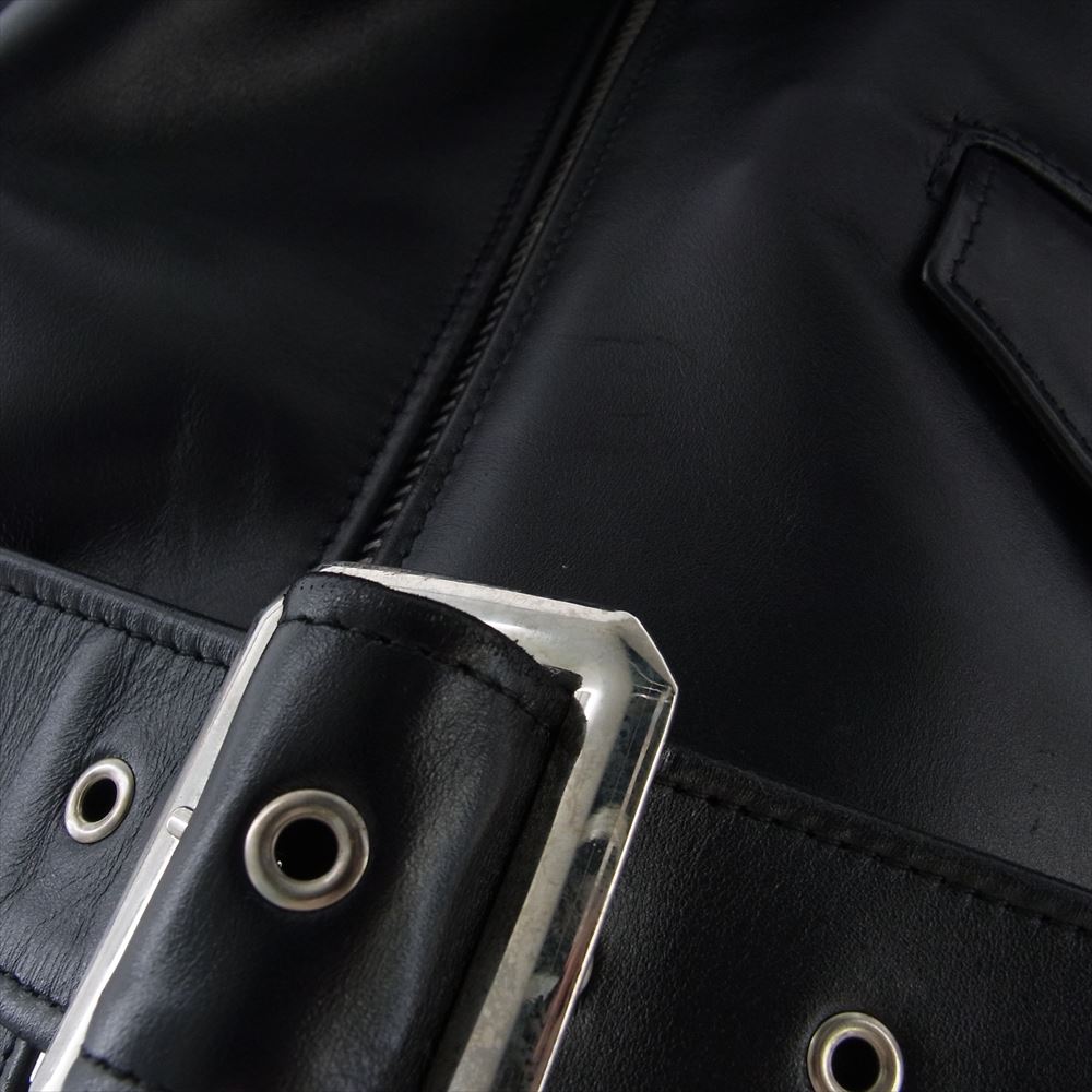 schott ショット 613UST ONESTAR ワンスター ダブルライダース レザー ジャケット ブラック系 46【中古】