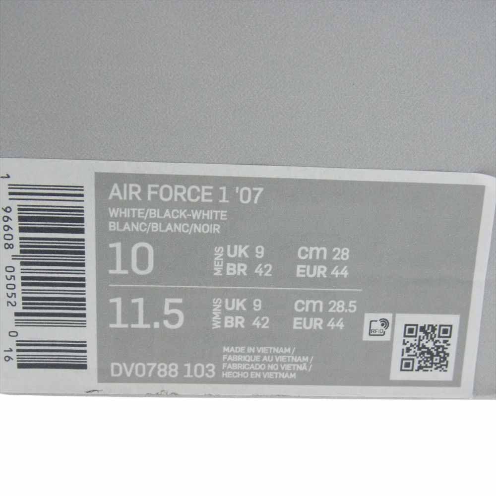 NIKE ナイキ DV0788-103 Air Force 1 AF1 Low White/Black エアフォースワン ロー スニーカー ホワイト系 28cm【中古】