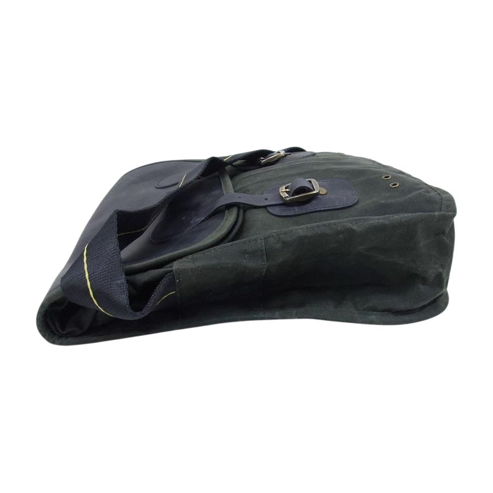Barbour バブアー UBA0484SG71 ICONS WAX LEATHER TARRAS BAG 125周年 ショルダーバッグ カーキ系【極上美品】【中古】