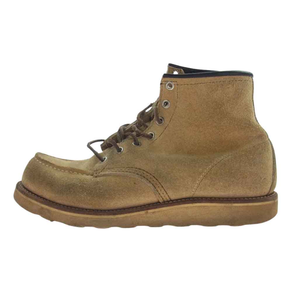 RED WING レッドウィング 8173 90s 四角犬タグ スエード アイリッシュセッター ラフアウト モックトゥ ブーツ ライトブラウン系 US9E【中古】