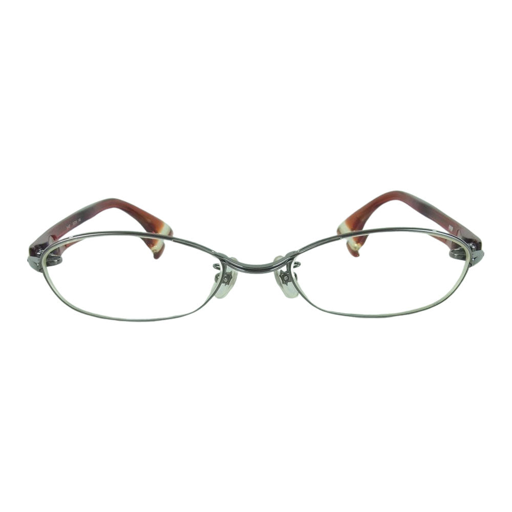 フォーナインズ S-45T 度入りレンズ 眼鏡 アイウェア オレンジ系 シルバー系 55□19 140【中古】