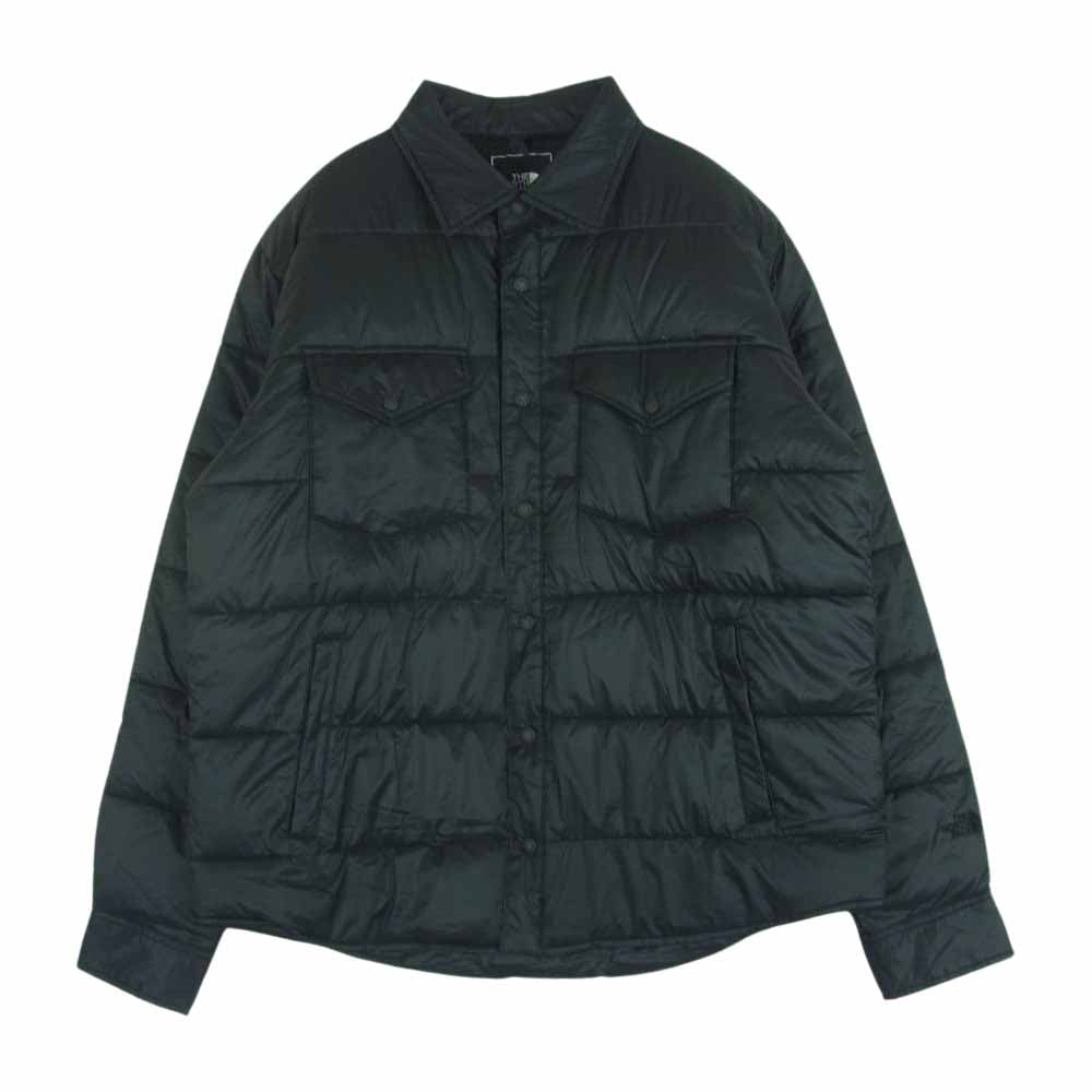 THE NORTH FACE ノースフェイス NY81933 Camp Sierra Stuffed Shirt キャンプ シエラ スタッフド 中綿 シャツ ジャケット ブラック系 L【中古】