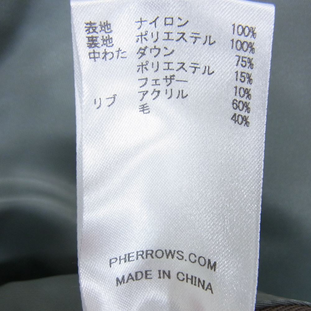 Pherrow's フェローズ 18W-MA-1 TYPE MA-1 ミリタリー フライト ジャケット カーキ系 42【中古】