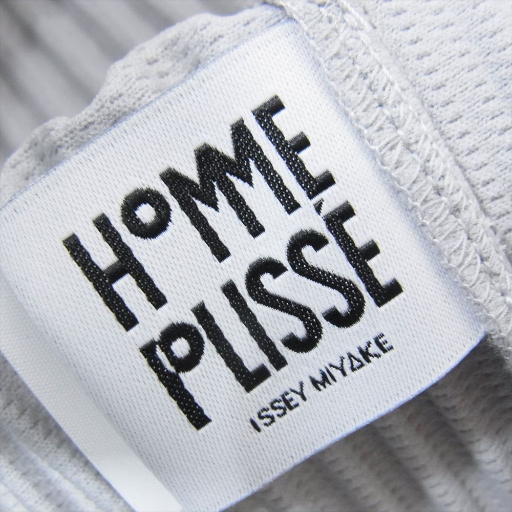 HOMME PLISSE ISSEY MIYAKE オム プリッセ イッセイミヤケ HP55JM430 HOMME PLISSE オムプリッセ BASICS スキッパー 半袖 ポロシャツ グレー系 2【中古】