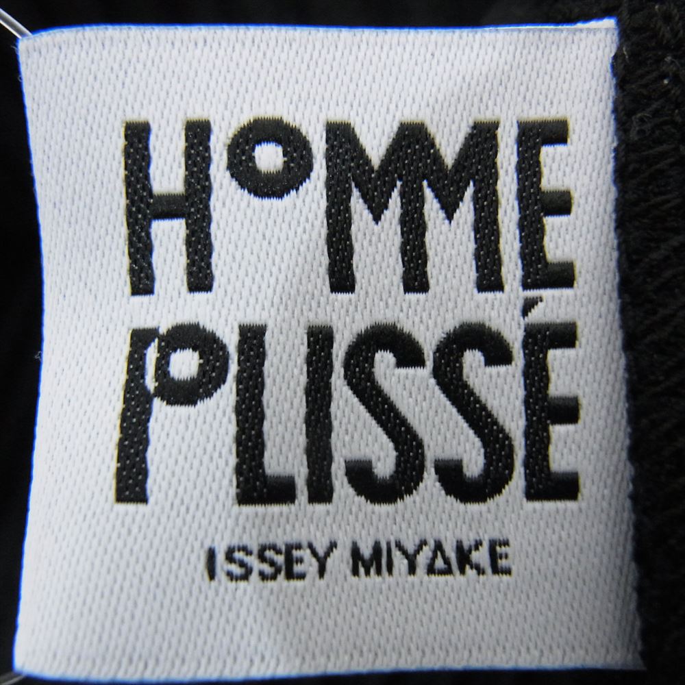 HOMME PLISSE ISSEY MIYAKE オム プリッセ イッセイミヤケ 23AW HP33JM107 HOMME PLISSE オムプリッセ MC AUGUST POLO プリーツ 長袖 ポロシャツ ブラック系 2【中古】