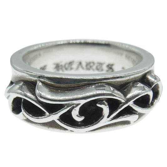 CHROME HEARTS クロムハーツ（原本無） DBL NARROW VINE BAND ダブル ナロー ヴァイン バンド リング シルバー系 18.5号【中古】