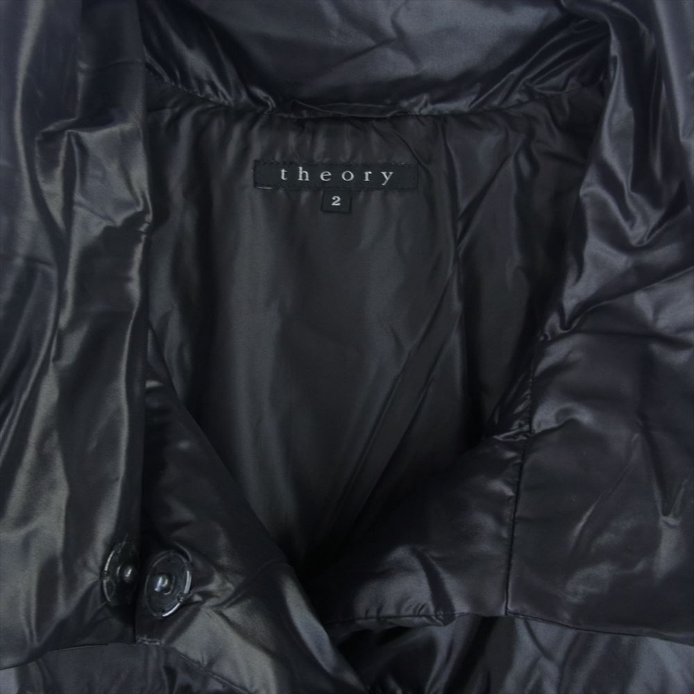 theory セオリー 01-8309672  ベルト ロング ダウン コート ブラック系 2【中古】