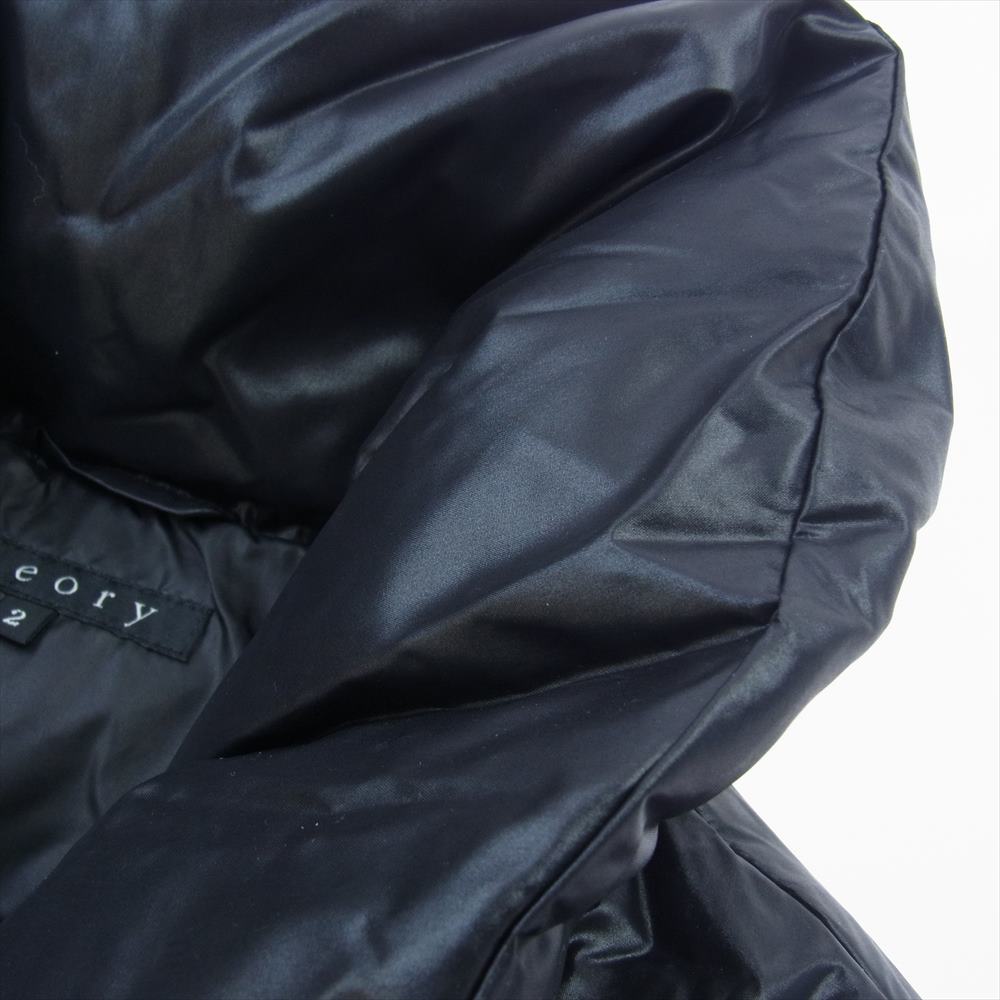 theory セオリー 01-8309672  ベルト ロング ダウン コート ブラック系 2【中古】
