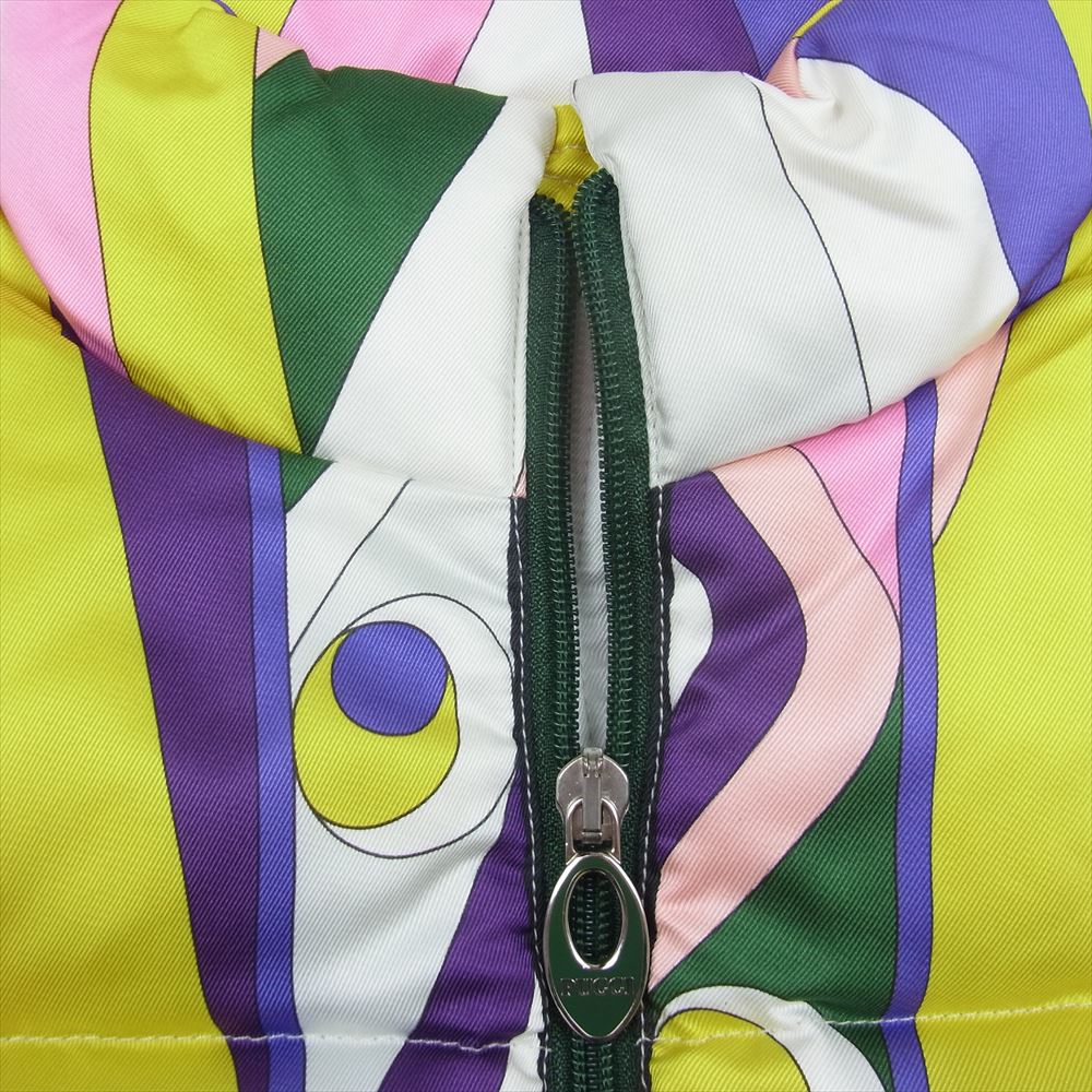 Emilio Pucci エミリオプッチ イタリア製 総柄 幾何学柄 中綿 ベスト マルチカラー系 38【中古】