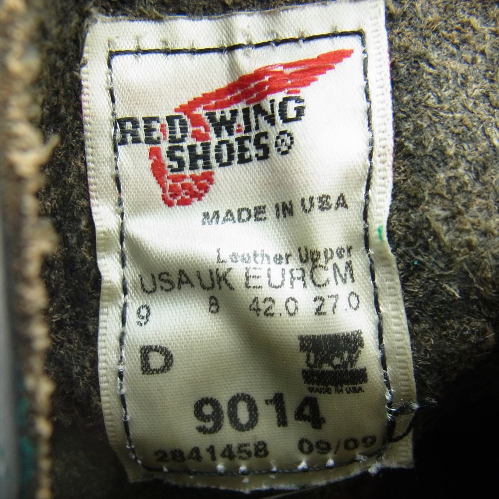 RED WING レッドウィング 9014 ベックマン ラウンドブーツ ブラック系 US9D【中古】