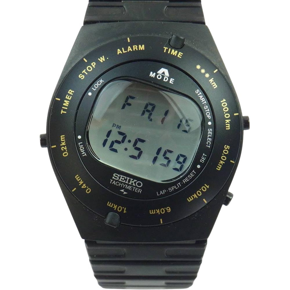 SEIKO セイコー SBJG003 A825-00B0 GIUGIARO ジウジアーロ・デザイン 3000本限定 デジタルウォッチ 腕時計 ブラック系【中古】