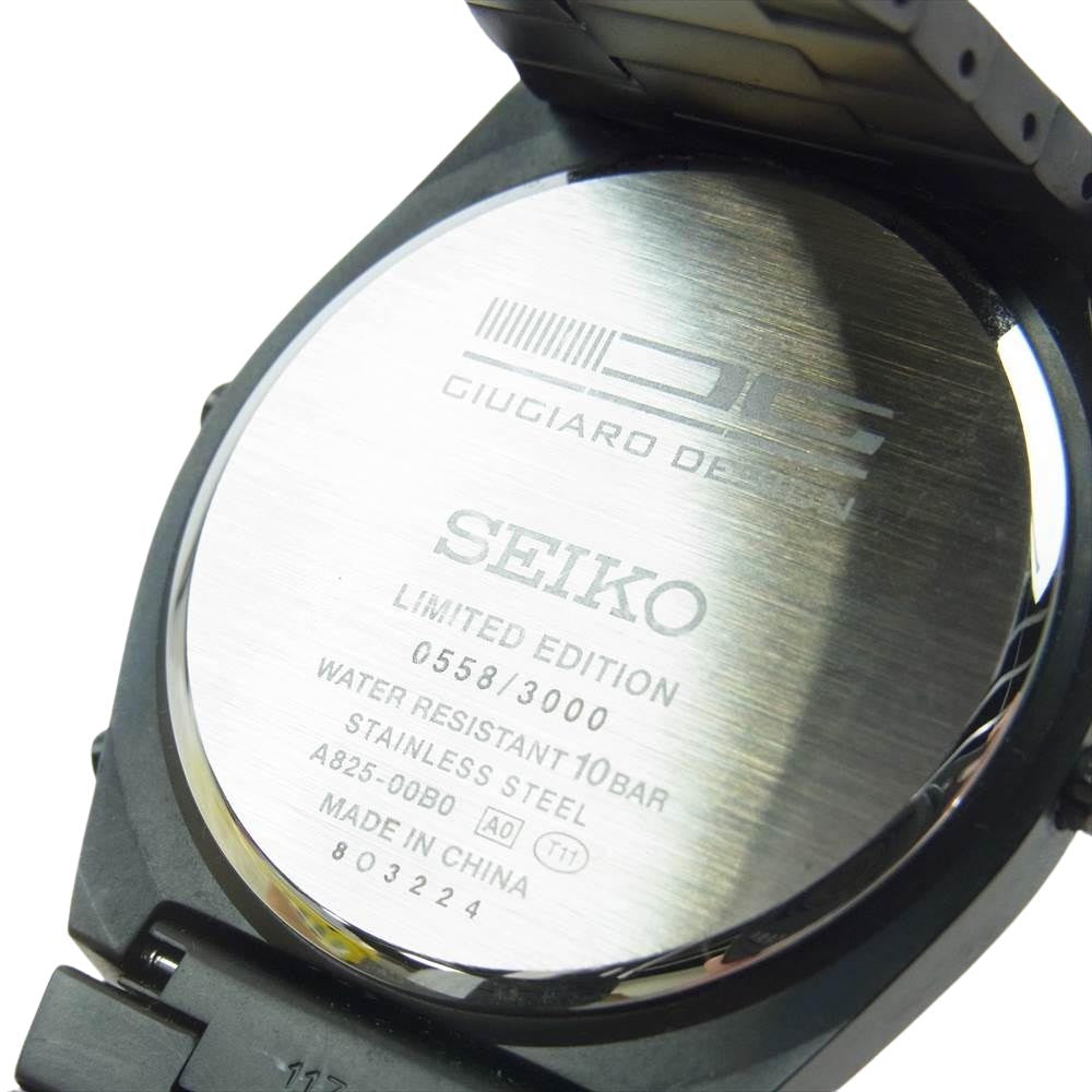 SEIKO セイコー SBJG003 A825-00B0 GIUGIARO ジウジアーロ・デザイン 3000本限定 デジタルウォッチ 腕時計 ブラック系【中古】