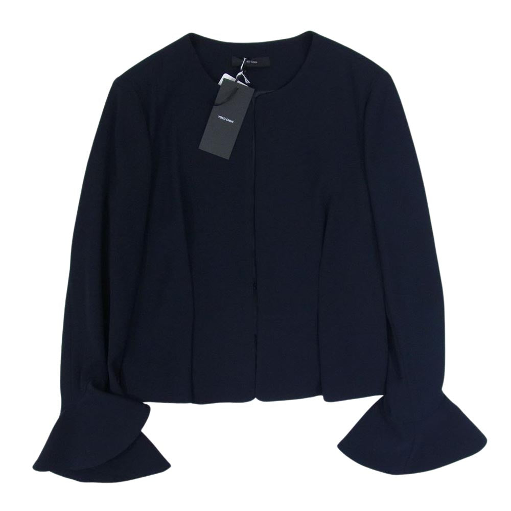 YOKO CHAN ヨーコチャン YCJ-622-082 フレア スリーブ ジャケット ネイビー系 38【新古品】【未使用】【中古】
