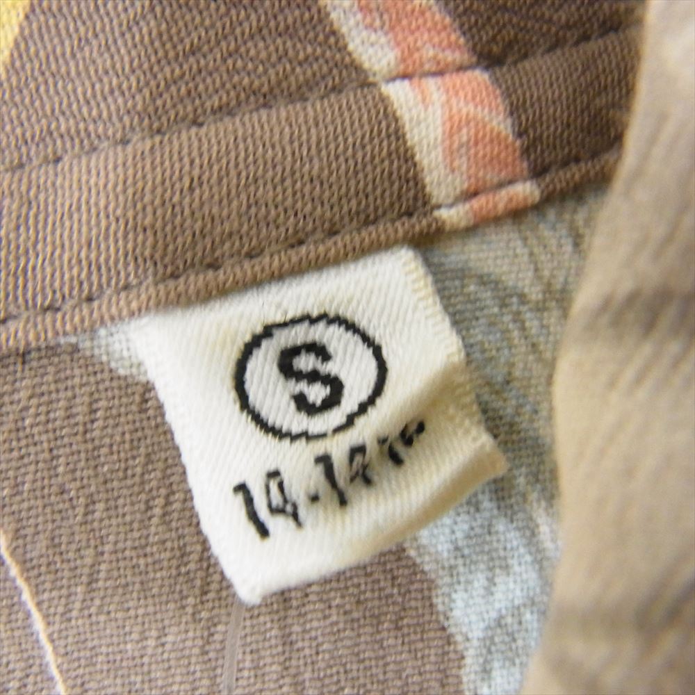 SUN SURF サンサーフ 総柄 アロハ シャツ 龍 ドラゴン 半袖 ブラウン系 S【中古】