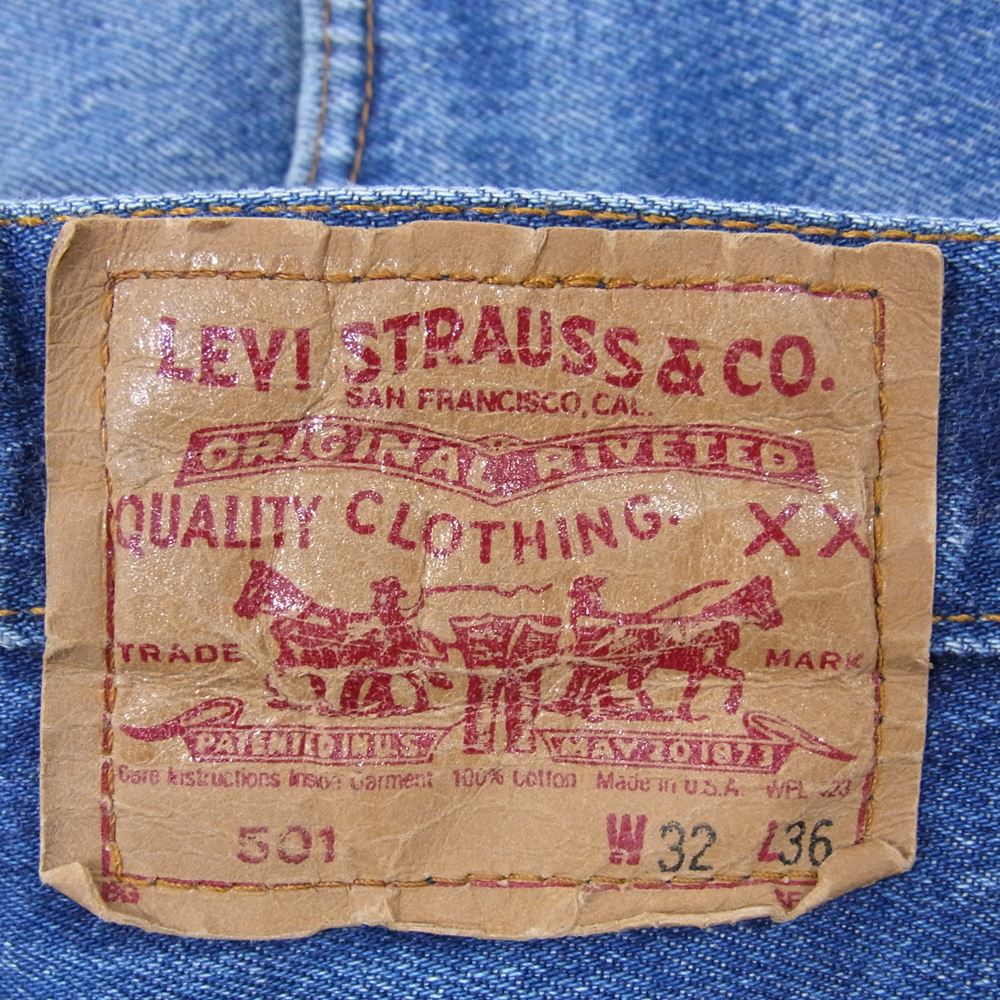 Levi's リーバイス USA製 90s 501 ボタン裏520 ストレート デニム パンツ インディゴブルー系 32【中古】