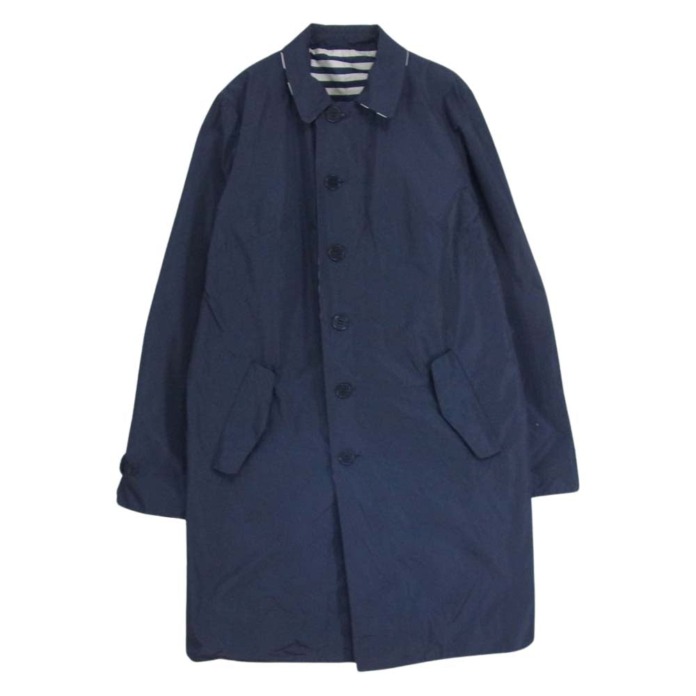 MAX MARA マックスマーラ 50210227 WEEKEND ウィークエンド マックスマーラ リバーシブル ボーダー ステンカラー コート ネイビー系 42【中古】