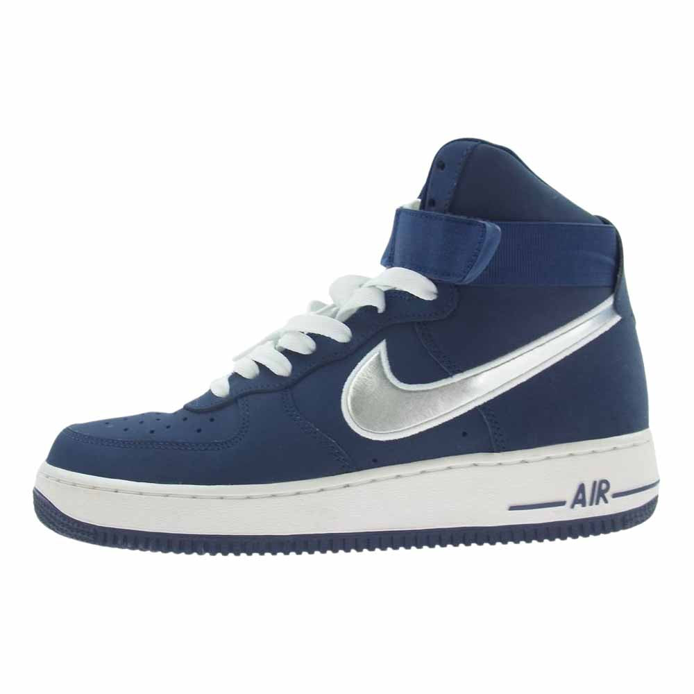 NIKE ナイキ 315121-405 AIR FORCE 1 HIGH 07 エアフォース 1 ハイカット スニーカー ネイビー系 26cm【中古】