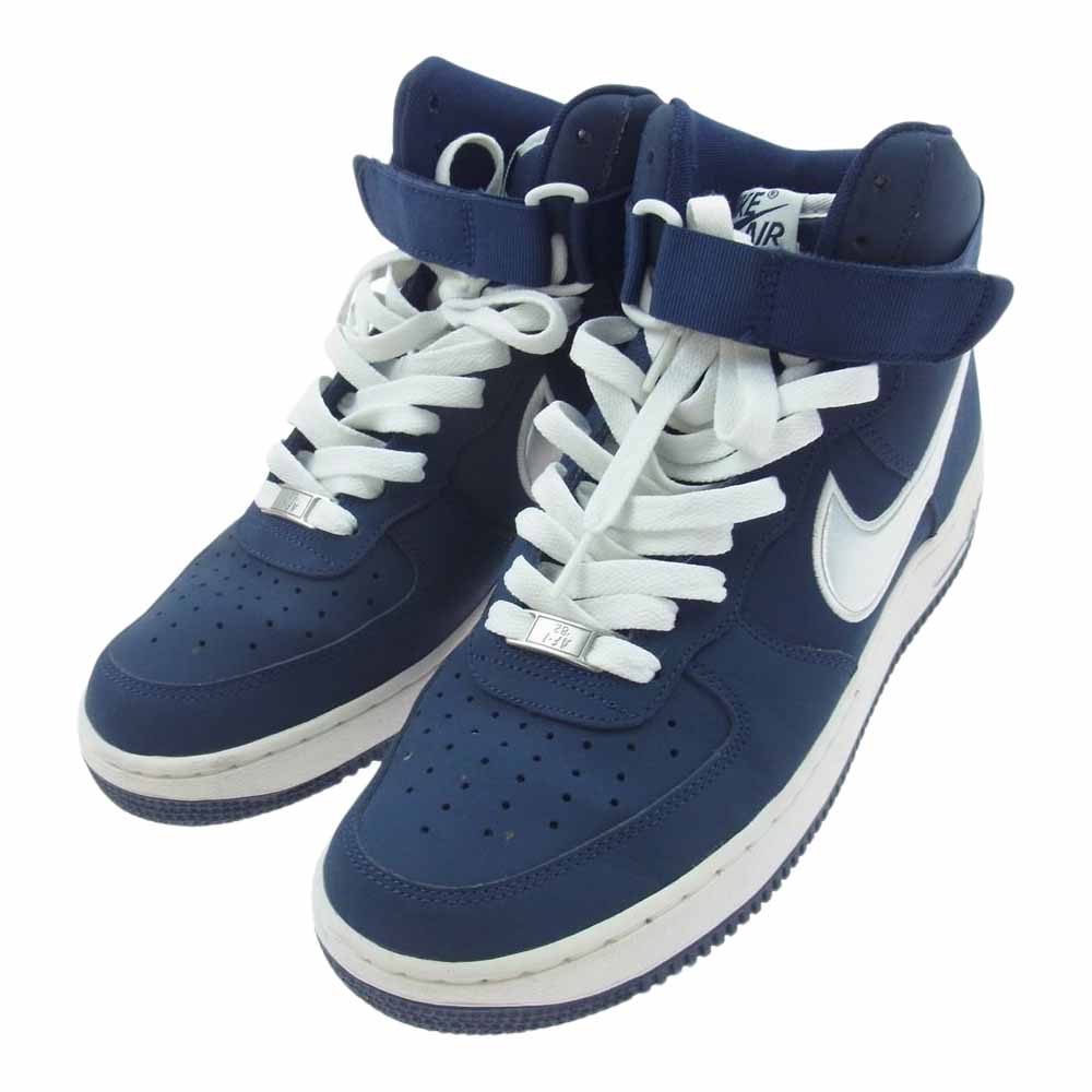 NIKE ナイキ 315121-405 AIR FORCE 1 HIGH 07 エアフォース 1 ハイカット スニーカー ネイビー系 26cm【中古】