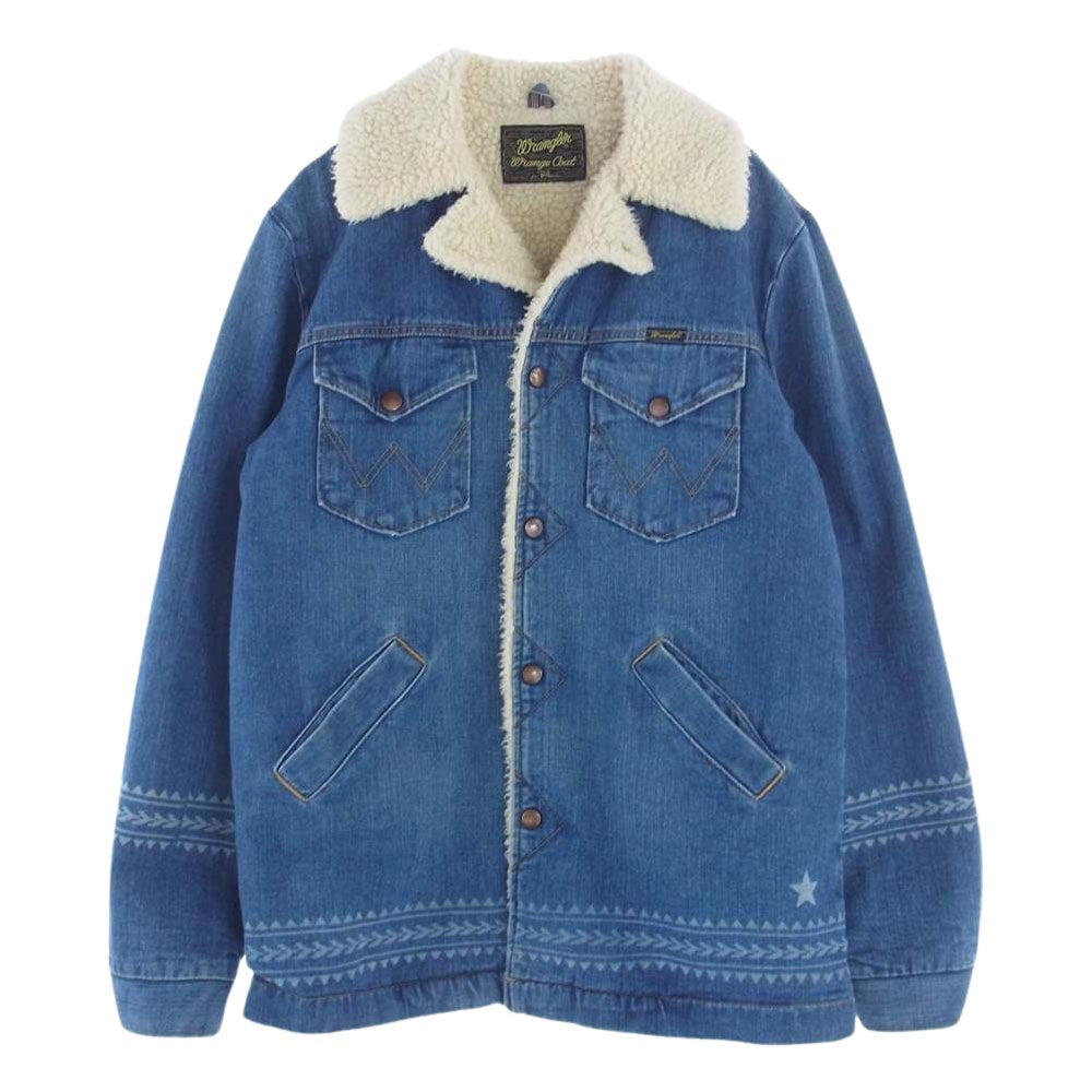 Ron Herman ロンハーマン S9168 × WRANGLER ラングラー ボア デニム ランチ ジャケット インディゴブルー系 L【中古】