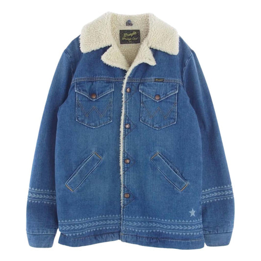 Ron Herman ロンハーマン S9168 × WRANGLER ラングラー ボア デニム ランチ ジャケット インディゴブルー系 L【中古】
