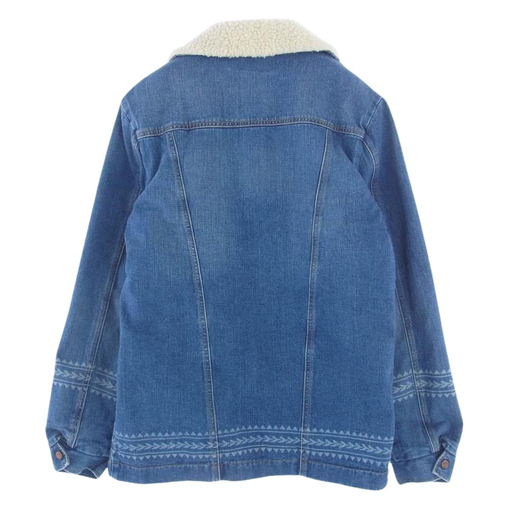 Ron Herman ロンハーマン S9168 × WRANGLER ラングラー ボア デニム ランチ ジャケット インディゴブルー系 L【中古】
