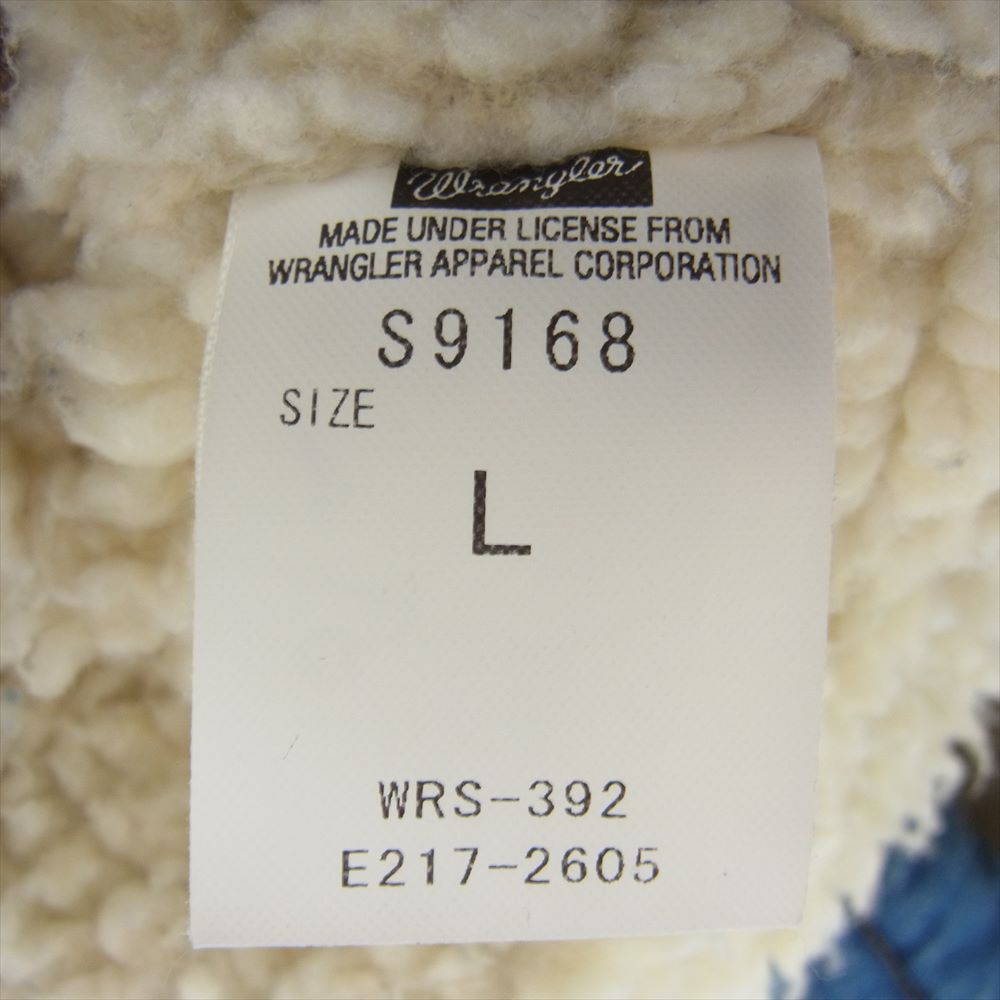 Ron Herman ロンハーマン S9168 × WRANGLER ラングラー ボア デニム ランチ ジャケット インディゴブルー系 L【中古】