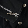 CHROME HEARTS クロムハーツ（原本無） 2225-304-6506 バックフレアニー 4ダガージップ 10クロスボールボタン ワックスドコットン 中綿 Pコート  ブラック系 M【中古】