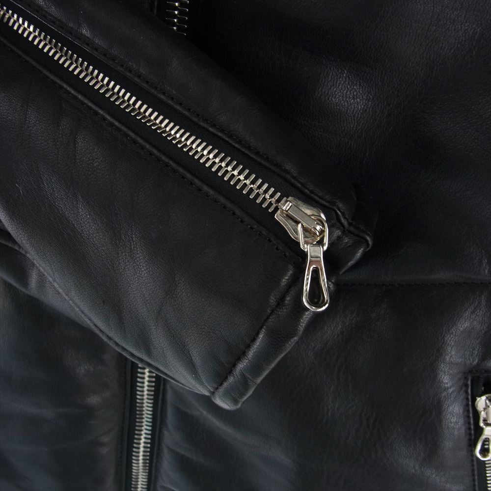 STRUM ストラム STL060-06 フランスホースハイド TUAREG ハイネック ダウンブルゾン レザー ダウンジャケット ブラック系 M【中古】