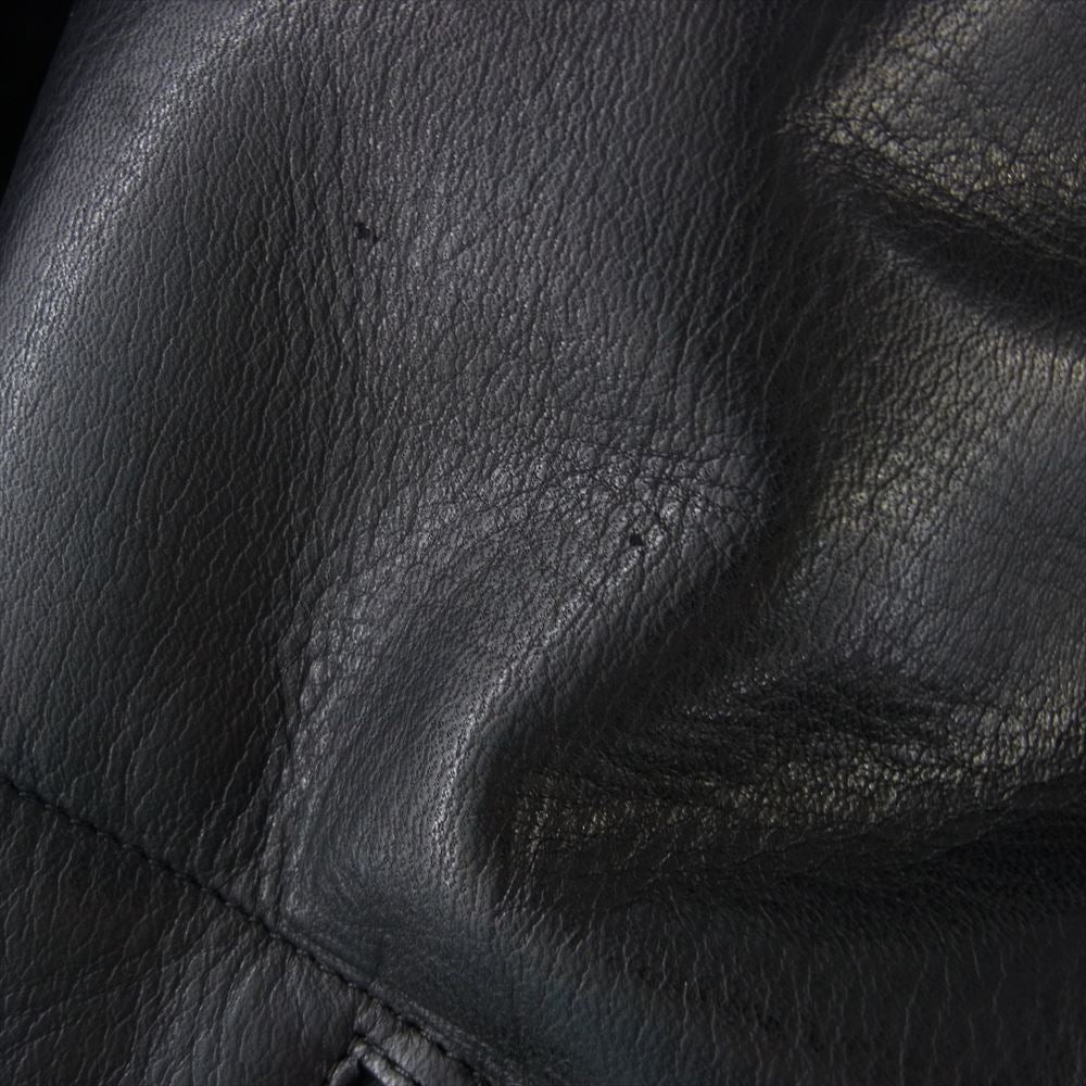 STRUM ストラム STL060-06 フランスホースハイド TUAREG ハイネック ダウンブルゾン レザー ダウンジャケット ブラック系 M【中古】