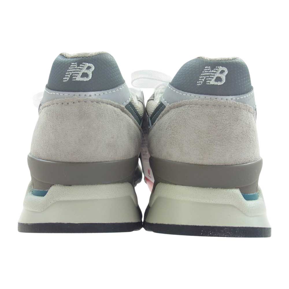 NEW BALANCE ニューバランス U998GR USA製 998 スエード メッシュ ローカット スニーカー グレー系 26cm【新古品】【未使用】【中古】