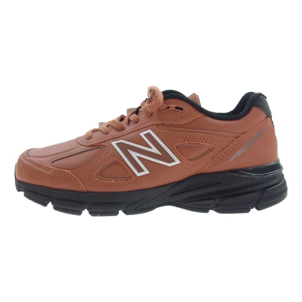 NEW BALANCE ニューバランス U990RB4 USA製 990V4 マホガニー ブラック ローカット スニーカー ライトブラウン系 26.5cm【新古品】【未使用】【中古】