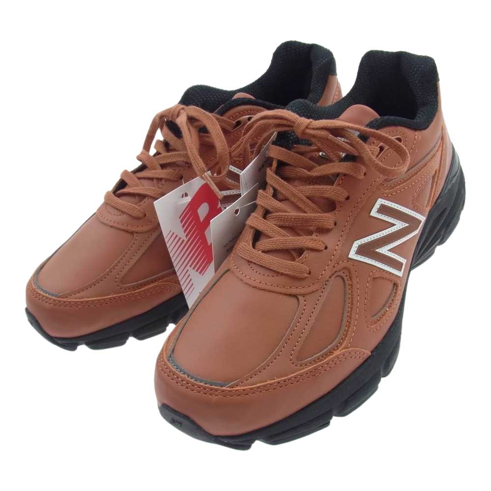 NEW BALANCE ニューバランス U990RB4 USA製 990V4 マホガニー ブラック ローカット スニーカー ライトブラウン系 26.5cm【新古品】【未使用】【中古】