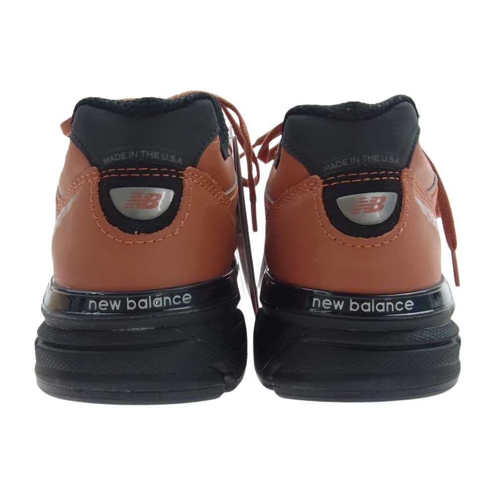 NEW BALANCE ニューバランス U990RB4 USA製 990V4 マホガニー ブラック ローカット スニーカー ライトブラウン系 26.5cm【新古品】【未使用】【中古】