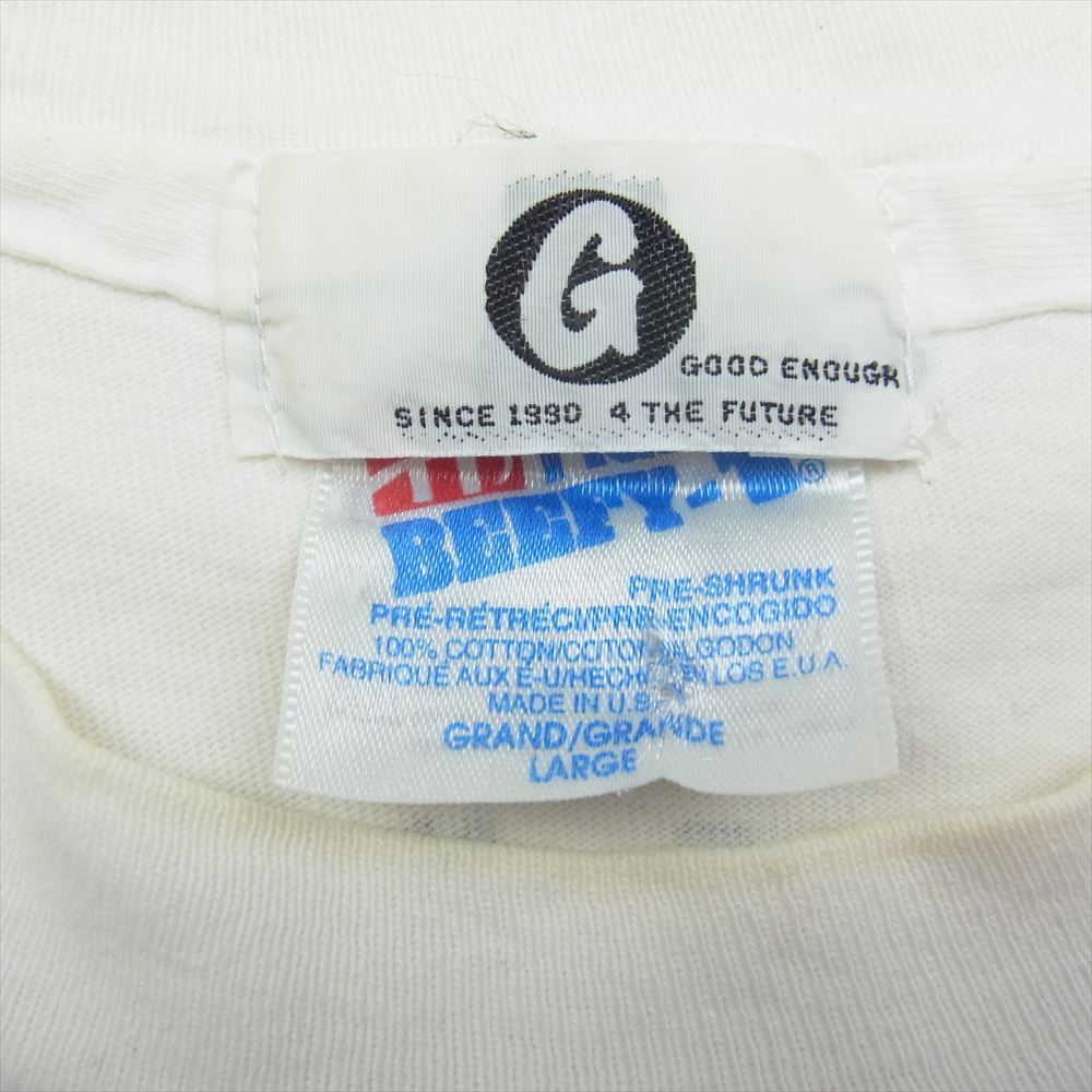 GOODENOUGH グッドイナフ 90s Hanes BEEFY ヘインズ ボディ SUMMER CAMP 半袖 プリント Tシャツ ホワイト系 L【中古】