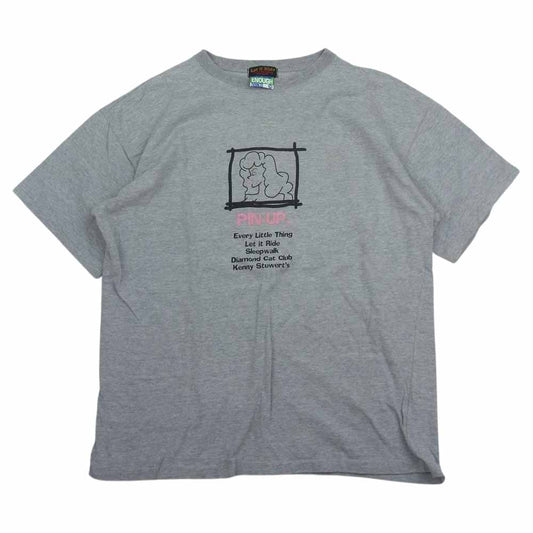 GOODENOUGH グッドイナフ × LET IT RIDE レットイットライド 90s PIN-UP 半袖 プリント Tシャツ グレー系 M【中古】