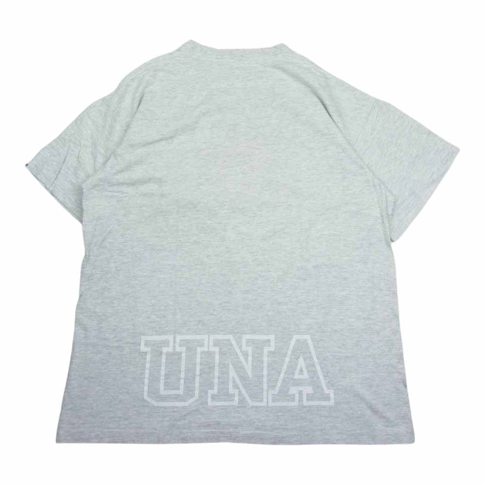 GOODENOUGH グッドイナフ 90s 初期 anvil アンビル ボディ GDEH 93 UNA ロゴ カレッジプリント 半袖 ロゴ Tシャツ  グレー系 L【中古】