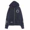 CHROME HEARTS クロムハーツ（原本無） ホースシュー クロス プリント ダガージップ フルジップ パーカー ダークグレー系 S【中古】