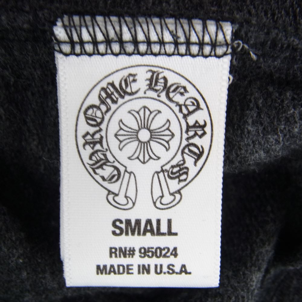 CHROME HEARTS クロムハーツ（原本無） ホースシュー クロス プリント ダガージップ フルジップ パーカー ダークグレー系 S【中古】
