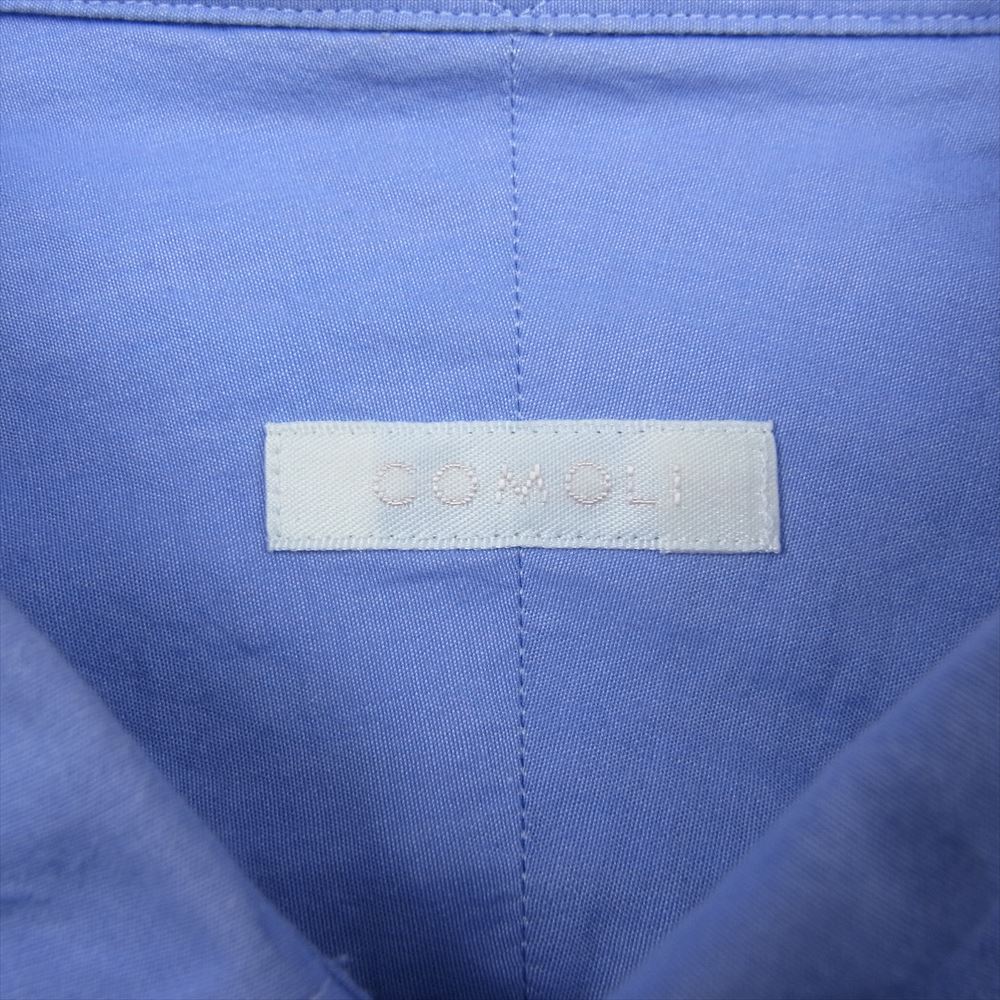 COMOLI コモリ 20AW S03-02001 コットン コモリシャツ 長袖 シャツ ブルー系 2【中古】