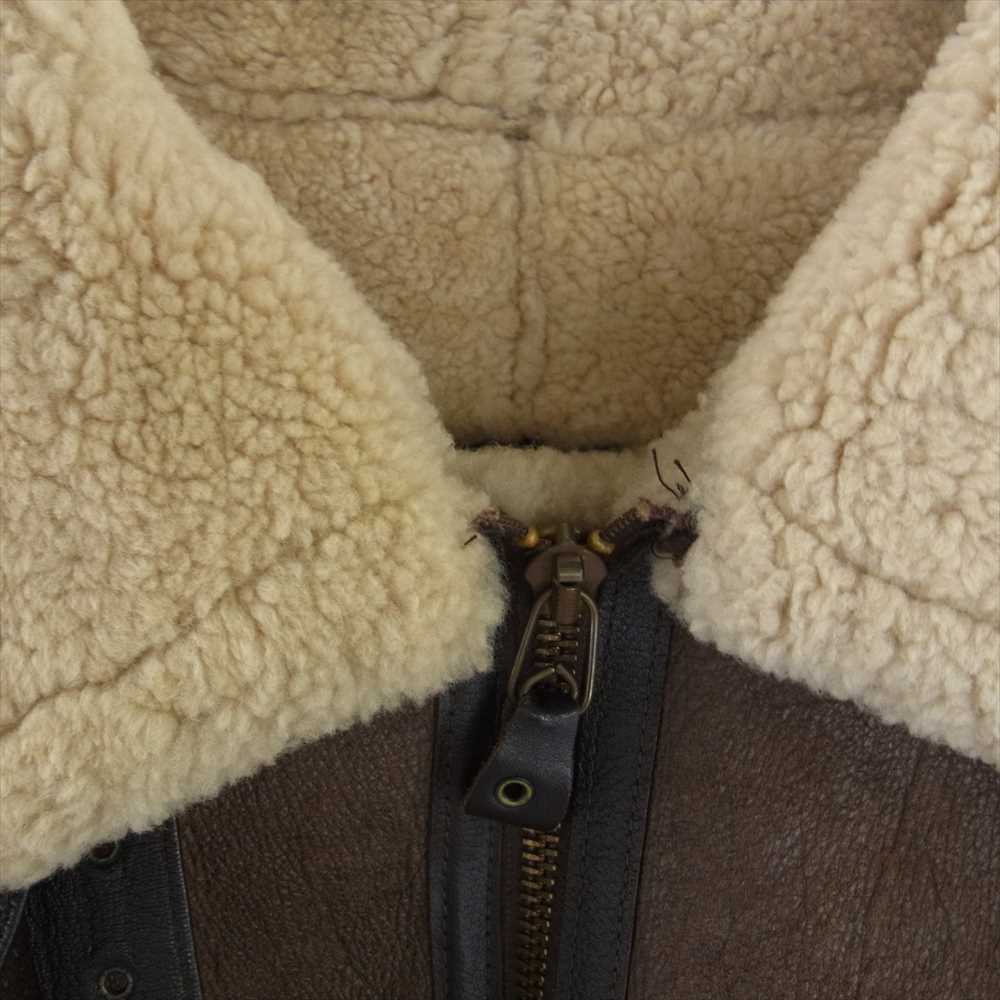 AVIREX アヴィレックス USA製 B-3 シープスキン ムートン ボア フライト ジャケット ブラウン系 42【中古】