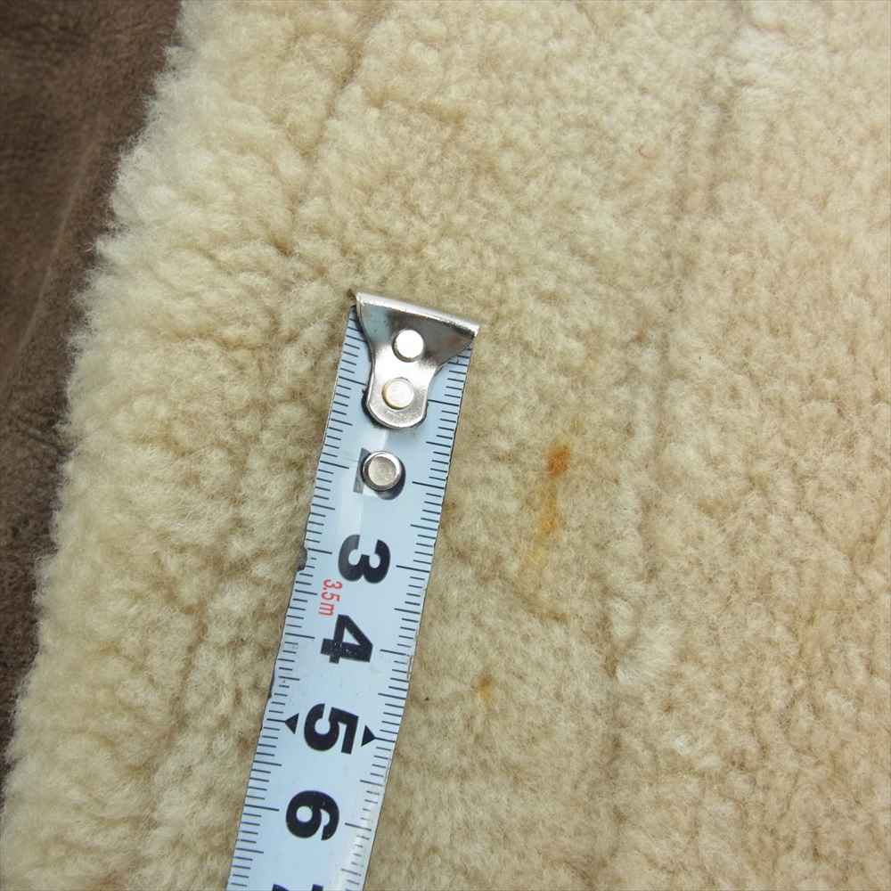 AVIREX アヴィレックス USA製 B-3 シープスキン ムートン ボア フライト ジャケット ブラウン系 42【中古】