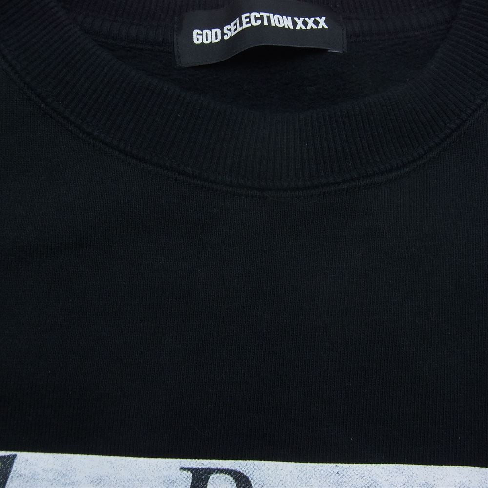 GOD SELECTION XXX ゴッドセレクション GX-A23-CN-01 ラバープリント クルーネック スウェット  ブラック系 L【中古】