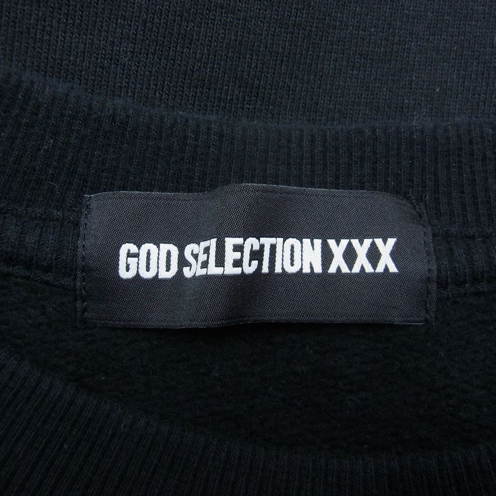 GOD SELECTION XXX ゴッドセレクション GX-A23-CN-01 ラバープリント クルーネック スウェット  ブラック系 L【中古】