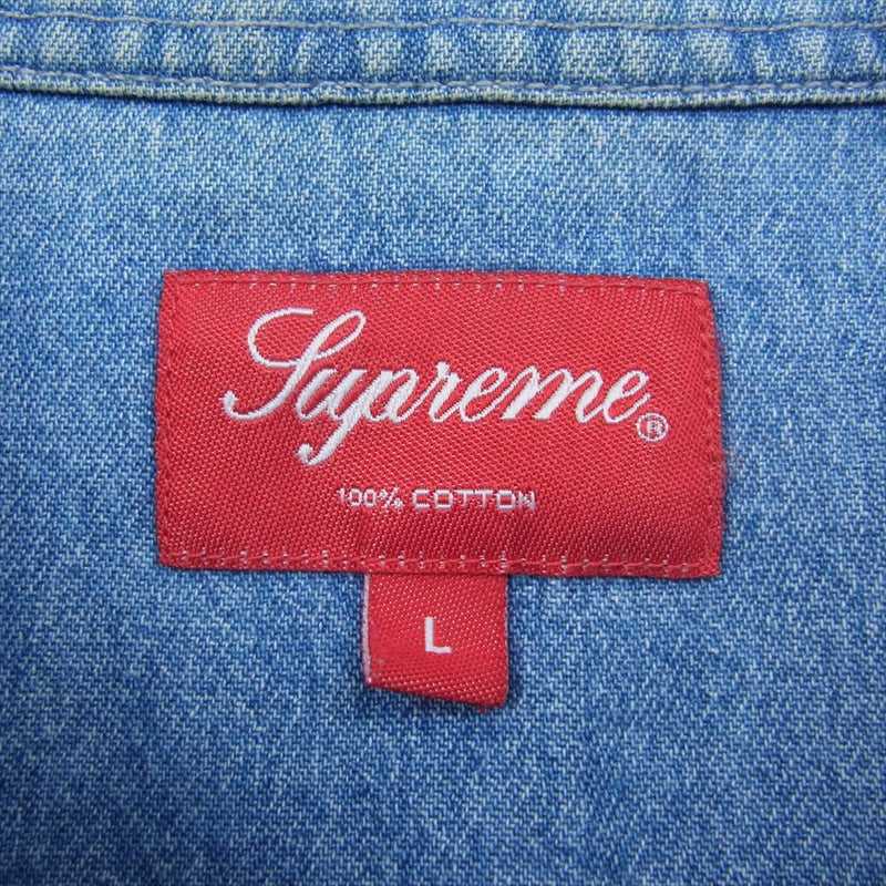 Supreme シュプリーム 21SS Embossed Denim S/S Shirt デニム バック ...